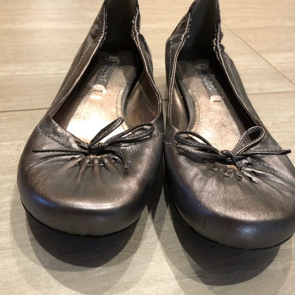 ECCO silver metallic leather flats size 5 (35) - Picture 3 of 8